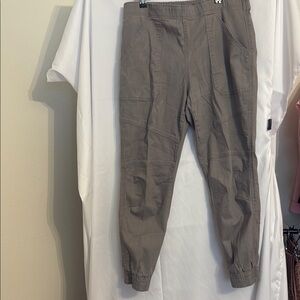 Sincerely Jules Gray Track Pants with Elastic Cuffs
